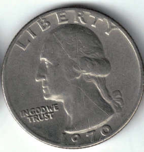USA - 1970P - Washington ¼ $ - Heraldic Eagle - Rare, No Mint Mark - #19292 - Picture 1 of 2