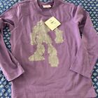 Hanna Andersson Girl's Size 6-7 Robot Graphic Long Sleeve T-Shirt Purple