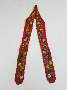 Vintage Handwoven Embroidered Floral Trim 292x14cm - Picture 1 of 10