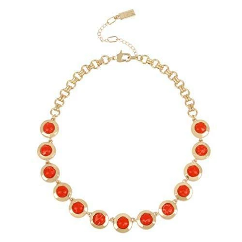 Kenneth Cole Cabochon Frontal Necklace, CORAL, Size No Size zUkT - Изображение 1 из 1