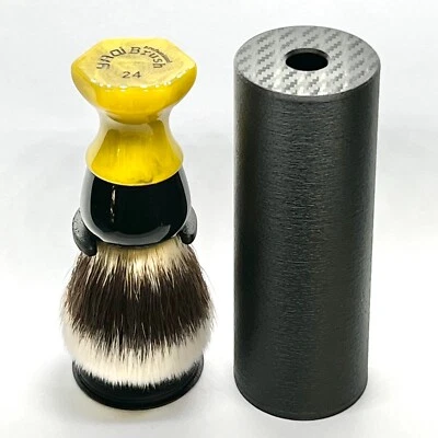 Cepillo de afeitar sintético Yaqi 24 mm Ever-Hoperful R231060-S con estuche/soporte de viaje Foto 1 de 4