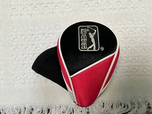 PGA Tour Golf Head Cover Black Red - Picture 1 of 6