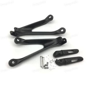 New Black Rear Passenger Foot Pegs Bracket Fit For Honda CBR1000RR 2008-2016 - Picture 1 of 7