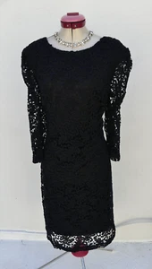 LIZ JORDAN Black Lace DRESS Size Aus 18 NWT Gothcore Party Cocktail Evening - Picture 1 of 6