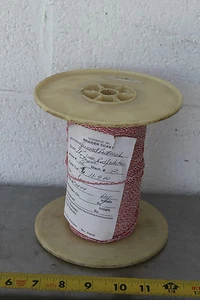 GUDEBROD BUTTWIND CUSTOM FISHING ROD WINDING WRAP RED & WHITE ENTIRE SPOOL #15 - Picture 1 of 2