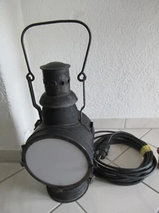 Alte Bahnlampe, Umgebaut auf elektrisch, 220 Volt - Bild 1 von 6