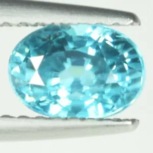 1,74 ct ¡HERMOSO BRILLO! COMBODIA CIRCONITA AZUL NATURAL Ovalada Ver Vdo Dis - Imagen 1 de 2