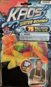 Bombas de agua Ja-Ru Kao’s con tapa de boquilla de llenado 75 globos con bolsa - Imagen 1 de 1