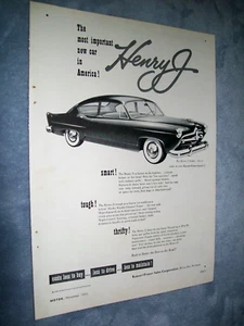 1951 Kaiser-Frazer HENRY J pubblicità auto di medie dimensioni -""smart!" duro! parsimonioso!" - Foto 1 di 1