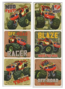 25 Blaze Monster Machines Off Road Camo Stickers 2.5" x 2.5" each, Party Favors - Picture 1 of 1