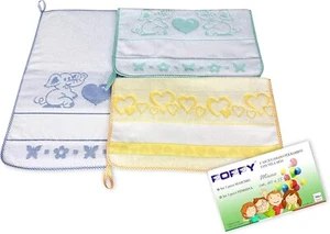 3er Set Kinderhandtücher/40 x 55 cm/reine Baumwolle/Stoffrand zum Besticken - Bild 1 von 3