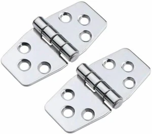 2Pcs Stainless Steel Hinges Marine Boat Door Hinges Cabinet Hardware - Picture 1 of 6