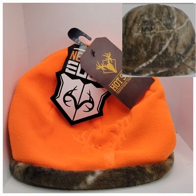 Hot Shot Reversible Realtree Edge Blaze Orange Adult Hunting Beanie Skull Hat - Image 1 of 4