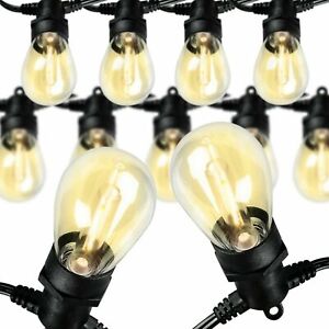 48 Feet LED Outdoor String Lights Commercial Hanging Lights UL Listed