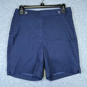 Rafaella Shorts Women's 6 Navy Blue Comfort Pull On Bermuda Golf Casual Stretch - Picture 1 of 9
