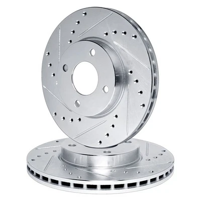 For Nissan 300ZX 84-86 R1 Concepts Drilled & Slotted Front Brake Rotor Set Foto 1 de 3