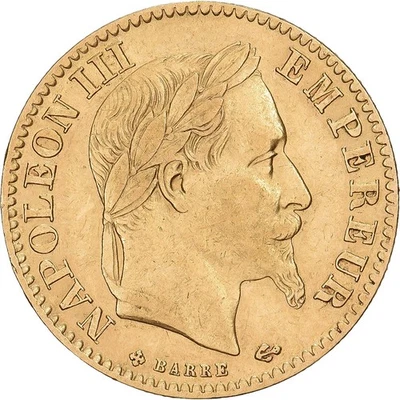 [#1213793] Francia, 10 francos, Napoleón III, 1866, Estrasburgo, grande BB, oro, EF Foto 1 de 2