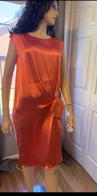 Vestido de pasarela Lanvin Éte 2014 coral hecho en Francia talla M-L de colección venta al por menor 2455 $ Foto 1 de 4