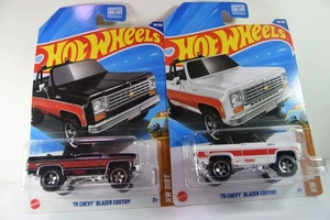Chevy Blazer 2025 Hot Wheels '75 lote personalizado de 2 negro + blanco envío gratuito - Imagen 1 de 3