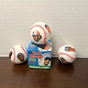 Lote De 3 Pelotas De Equipo Topps Triple Headers 1991 De Colección Yankees De Nueva York, Texas, Expos - Imagen 1 de 4