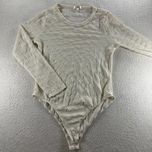 Body Curvy Sense para mujer 1X crema elástico texturizado acanalado manga larga cómodo - Imagen 1 de 7