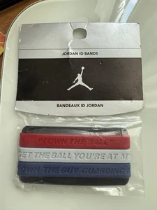 BANDAS DE IDENTIFICACIÓN DE MUÑECA JORDAN BANDEAUX JUMPMAN BALLER silicona azul rojo gris - Imagen 1 de 2