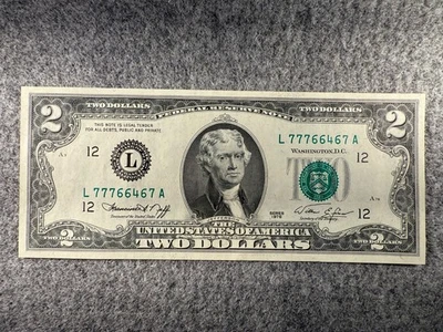 1976 $2 Dollar U.S. Federal Reserve UNC Note San Francisco Fr#1935 SPC1140 - Image 1 of 3