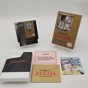 The Legend of Zelda Oval Seal Rev A NES Komplett CIB Top Zustand Ohne Karte - Bild 1 von 24