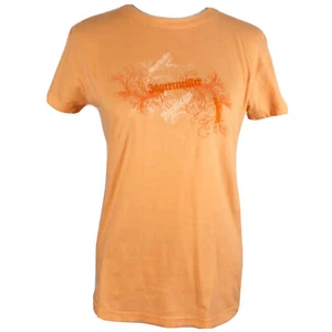 Jagermeister Women Shirt Size Large L Orange Graphic Tee Short Sleeve Cotton - Picture 1 of 5