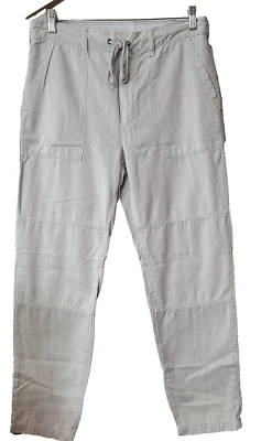 Pantalones informales Anthropologie de tela y piedra para mujer medianos beige grises bolsillos Tencel Foto 1 de 4