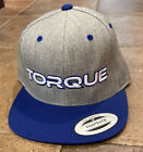 Torque Sports Mixed Martial Arts Gray Wool Flat Bill Snapback Cap Hat Logo Front