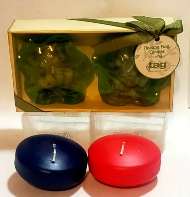 VELAS REDONDAS FLOTANTES MOLCA DE COLECCIÓN + VELAS FLOTANTES RANA (SIN MARCA). CAJA ABIERTA NUEVA Foto 1 de 4