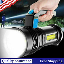 High Powered LED Flashlight Super Bright Torch USB Rechargeable Lamp