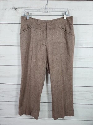 Michael Kors Women's Brown Polyester Blend Cropped Leg Dress Pants Size 6 - Image 1 of 4