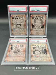 PSA 10 Complete Set Wanted Emperors in the New World Luffy Shanks Buggy Teach - Picture 1 of 11