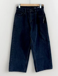 NWT Boys Volcom BILLOW Denim Jeans Sz 8 24 $55 Black Wide Leg Skater Loose Fit - Picture 1 of 6