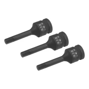 3pcs 3/8" Drive x 6mm Impact Hex Bit Socket Metric 3" Length Cr-Mo Steel - Picture 1 of 4