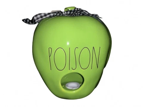 Rae Dunn “POISON” Green Apple Birdhouse - Online Exclusive NWT Cover