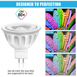 Warm White 8W MR16 Warm White COB Bulb White Globe Light Equivalent 50W LED - Picture 1 of 17