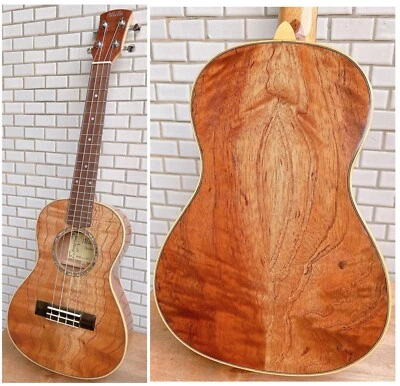 Alulu Solid Curly Mahogany Tenor Ukulele,Natural wood Grain, HU1173 - Image 1 of 4