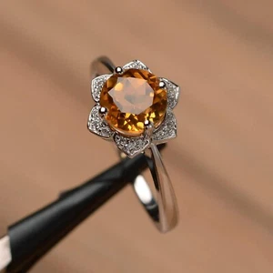 Ring for women silver 925 sapphire Stone Gift For Women And Girls promise Ring - Picture 1 of 8