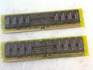 SET OF TWO: 1 MEG 72 PIN SIMM MEMORY V53C104AK80 8 CHIP SIMM RM2-54A-7 - Picture 1 of 2