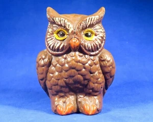 Ceramic Hand Painted Owl Figurine 4.25" Teacher Gift Vintage 1974 - Picture 1 of 6