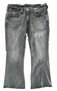 Pantalones de mezclilla True Religion Joey Big T desgastados acampanados bolsillos con solapa hechos en EE. UU. 36 x 30 - Imagen 1 de 9
