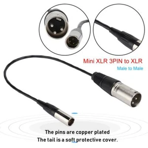Mini XLR 3PIN Male to XLR 3PIN Male for Cable Microphone Interface - Picture 1 of 10
