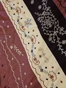 Summer Quilt handmade 65" x 72" Full, Machine Stitched Flower Needlework NICE! - Picture 1 of 9