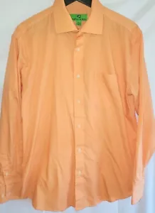 Bristol and Bull Mens Large Long Sleeve Button Front Western Shirt Coral - Picture 1 of 13