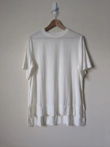 Aday Women’s Essentialist Cream Oversized Slouchy Tee T-Shirt Size Medium - Picture 1 of 8