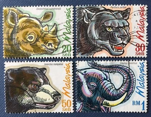 1999 Protected Mammals of Malaysia Set of 4V Used SG#731-734 - Picture 1 of 2