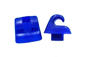 Mercedes Sun Visor Clips Holders W123 W124 W126 W140 W201 SET OF 2 NEW- Blue - Picture 1 of 1